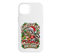 Custodia per iPhone 14 Plus Le calorie di Natale non contano le vacanze divertenti del procione