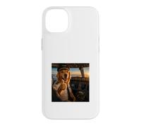 Custodia per iPhone 14 Plus Le turbolenze formano il carattere Golden Retriever Pilota