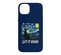 Custodia per iPhone 14 Plus Let It Gogh Swirling Sky Night Art Amante Divertente gioco di parole Tee 1