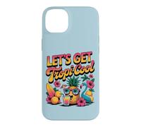 Custodia per iPhone 14 Plus Let's Get Tropi-Cool Flamingo Ananas Beach Graphic