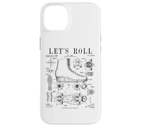 Custodia per iPhone 14 Plus Let's Roll Roller Derby Pattinaggio Skater Skate Brevetto Vintage