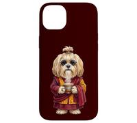 Custodia per iPhone 14 Plus Lhasa Apso cane tibetano cane leone tè in Tibet Monaco