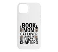 Custodia per iPhone 14 Plus Libro Mamma Amante Gatto Vivere In Capitoli Accogli