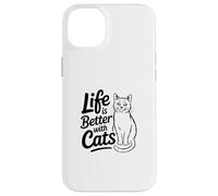 Custodia per iPhone 14 Plus Life Goal Pet More Cats