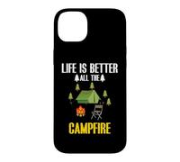 Custodia per iPhone 14 Plus Life Is Better All The Campfire Camping Camper Adventure