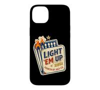 Custodia per iPhone 14 Plus Light Em Up Quarto di luglio patriottico Vintage Matchbook USA