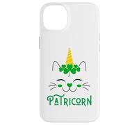 Custodia per iPhone 14 Plus Lil Miss Irish Caticorn - Gatto unicorno verde per San Patrizio
