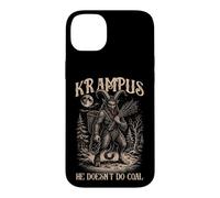 Custodia per iPhone 14 Plus Linoleografia Krampus Non fa Coal Dark Folklore Men