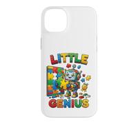 Custodia per iPhone 14 Plus Little Genius Robot Puzzle Builder Design per bambini