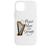 Custodia per iPhone 14 Plus Lodatelo con le corde, Arpa Arpista Musicista Cristiano