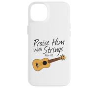 Custodia per iPhone 14 Plus Lodatelo con le corde, musicista di chiesa con ukulele