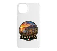 Custodia per iPhone 14 Plus Loreto Tramonto Paesaggio Panoramico Vista Spiaggia
