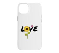 Custodia per iPhone 14 Plus Love Girasole Farfalla - Farfalle Girasoli