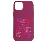 Custodia per iPhone 14 Plus Love in Cascata Lettering Romantico