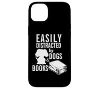 Custodia per iPhone 14 Plus L'umorismo dei topi di biblioteca per gli amanti dei cani facilmente distratto lettore