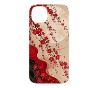 Custodia per iPhone 14 Plus Luna Dietro I Fiori Di Ciliegio Cascata