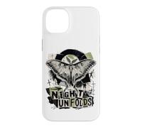 Custodia per iPhone 14 Plus Luna Moth Night si apre grunge collage