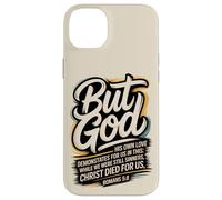 Custodia per iPhone 14 Plus Ma Dio mentre eravamo ancora peccatori Cristo morì Romani 5:8