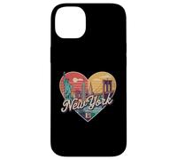 Custodia per iPhone 14 Plus Maglietta New York Skyline Heart - NYC Love Graphic