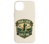 Custodia per iPhone 14 Plus Man Cave Golf Headquarters Vintage Retro Regalo per golfisti