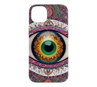 Custodia per iPhone 14 Plus Mandala Evil Eye Art Style Boho Hippie Estetica