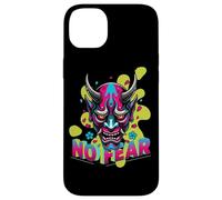 Custodia per iPhone 14 Plus Maschera giapponese Oni Cyberpunk Demone Samurai Streetwear Art