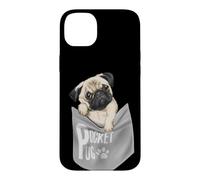 Custodia per iPhone 14 Plus Men's Women's Kids Funny Cool Pocket Pug Pets Graphic Design