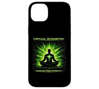 Custodia per iPhone 14 Plus Messaggio di simmetria virtuale dall'arte della meditazione cosmica dell'eternità