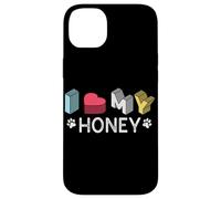 Custodia per iPhone 14 Plus Miele personalizzato Dog Name Honey Pet Lover