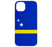 Custodia per iPhone 14 Plus Minimal Curacao Flag Inspired Stars and Stripe Art
