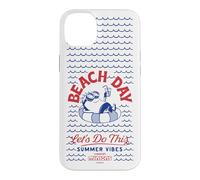 Custodia per iPhone 14 Plus Minions Beach Day Summer Vibes