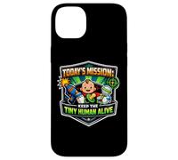 Custodia per iPhone 14 Plus Missione Keep Tiny Human Alive Divertente Nuovo Genitore Mamma Papà Bambino