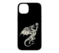 Custodia per iPhone 14 Plus Mitico Drago Holding Sun Orb Vintage Art