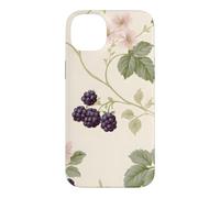 Custodia per iPhone 14 Plus Modello Cottagecore del fiore rosa del rovo della mora