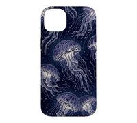 Custodia per iPhone 14 Plus Modello estetico delle meduse del mare profondo