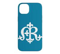 Custodia per iPhone 14 Plus Monogramma dell'insegne della Vergine Maria cattolica di Auspice Maria