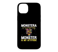 Custodia per iPhone 14 Plus Monstera è la mia personalità Il mostro è il mio atteggiamento giardinieri