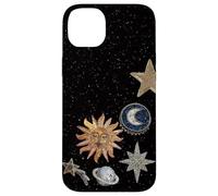 Custodia per iPhone 14 Plus Mosaico celeste di mezzanotte vintage Cosmic Sun Trendy Y2K