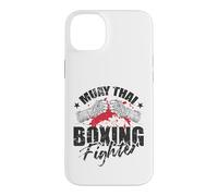 Custodia per iPhone 14 Plus Muay Thai Boxing Fighter Guerriero del Ring