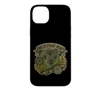 Custodia per iPhone 14 Plus MUD PRINT MAP Mappa di tracce animali sul campo