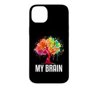 Custodia per iPhone 14 Plus My Brain Tree Rainbow Splash Neurodivergente Adulto