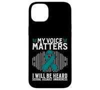 Custodia per iPhone 14 Plus My Voice Matters Support Sexual Assault Awareness Gifts