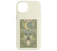 Custodia per iPhone 14 Plus Mystical Pug Howling at The Moon Tarocchi Card Art Dog Amante