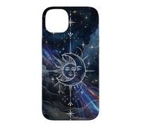 Custodia per iPhone 14 Plus Mystical Sun Moon Nebula Art Cosmic Harmony Design