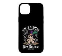 Custodia per iPhone 14 Plus Mystical Voodoo Doll New Orleans Pins and Needles Art