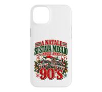 Custodia per iPhone 14 Plus Natale Anni 90 Nostalgia Vintage Musica e Ricordi