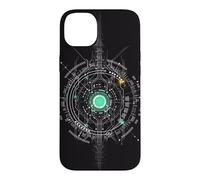 Custodia per iPhone 14 Plus Nave spaziale CPU Core Heart Geek Nerd Space UFO