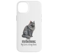 Custodia per iPhone 14 Plus Nebelung Cat Ghost grigio per gli appassionati di animali domestici