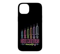 Custodia per iPhone 14 Plus Needle Size Matters Funny Nursing And Nurses