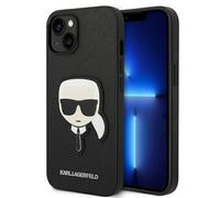 Custodia Karl Lagerfeld Saffiano Karl Head Patch, nera - iPhone 14 Plus